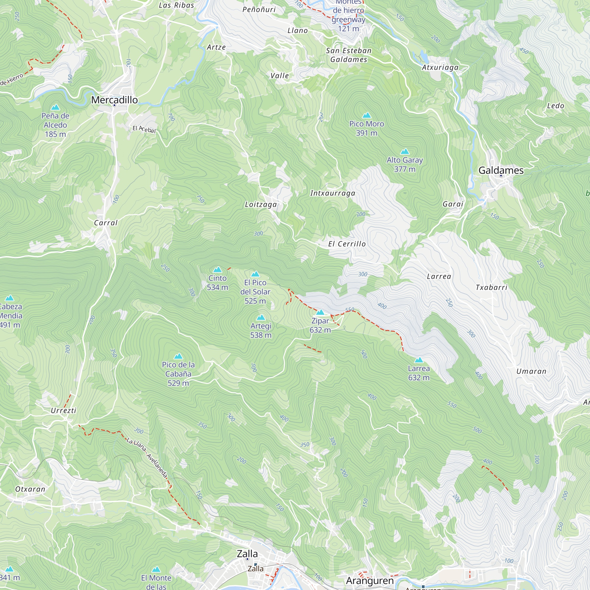 Refugio de Ubieta map