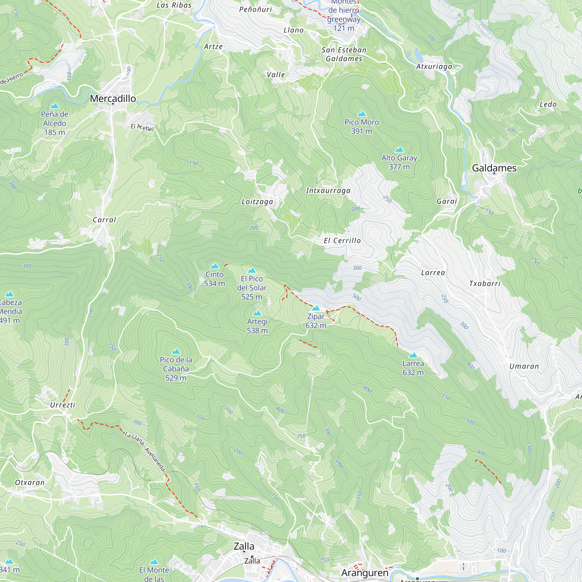 Refugio de Ubieta map