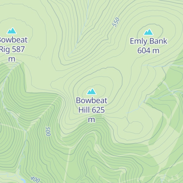 Map of Bowbeat Hill