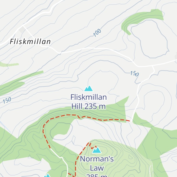 Map of Fliskmillan Hill