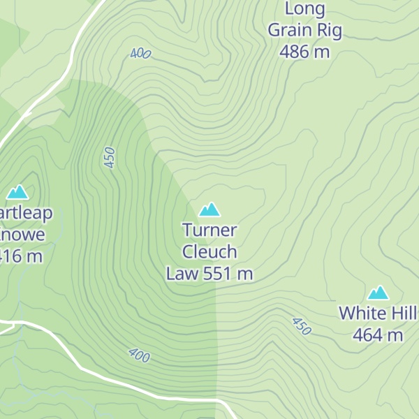 Map of Turner Cleuch Law