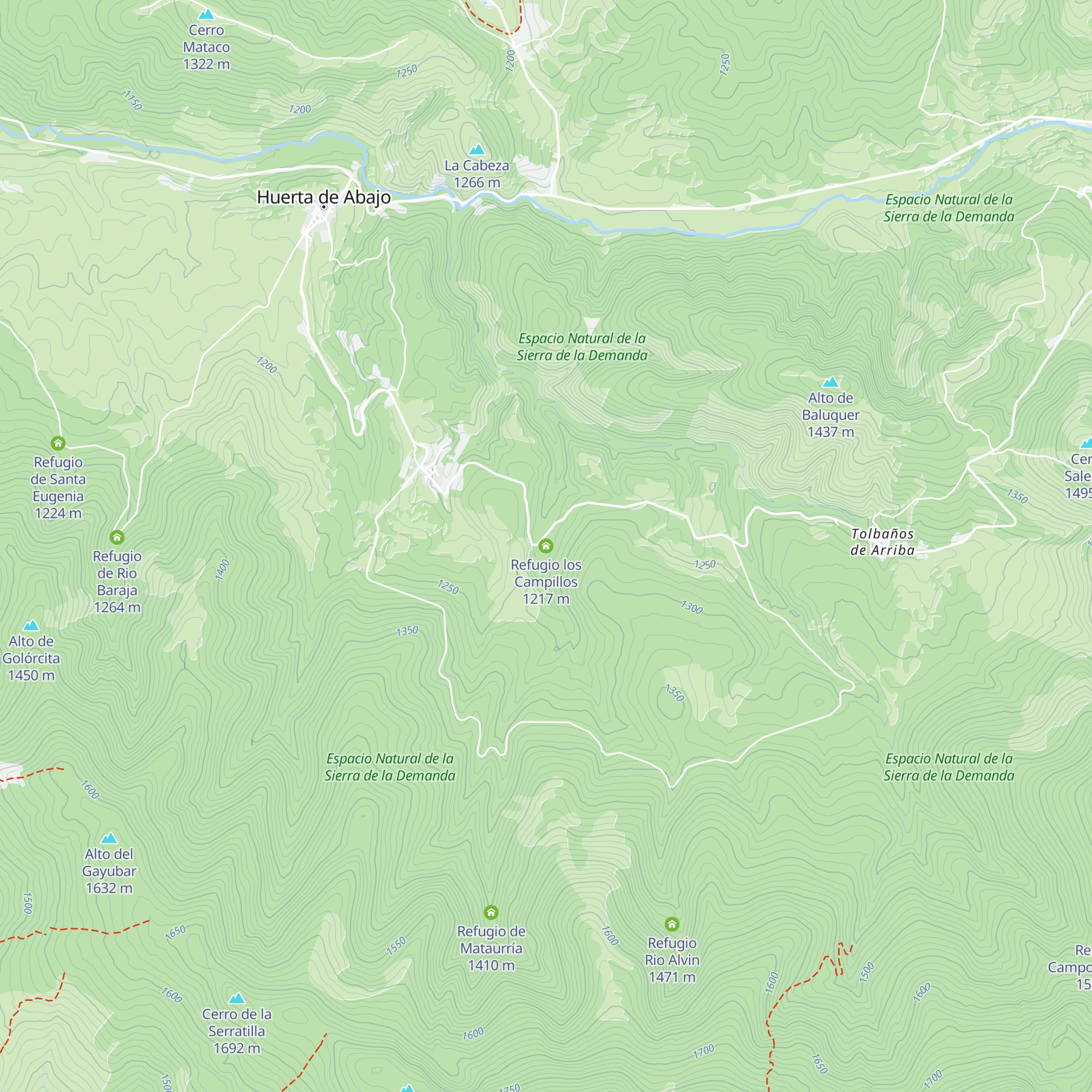 Refugio los Campillos map