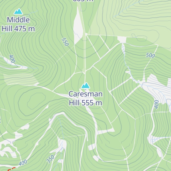 Map of Caresman Hill