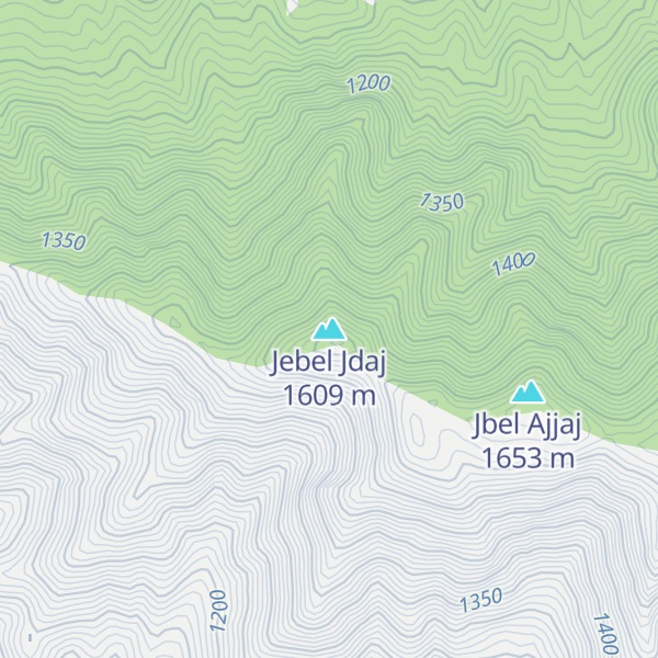 Map of Jebel Jdaj