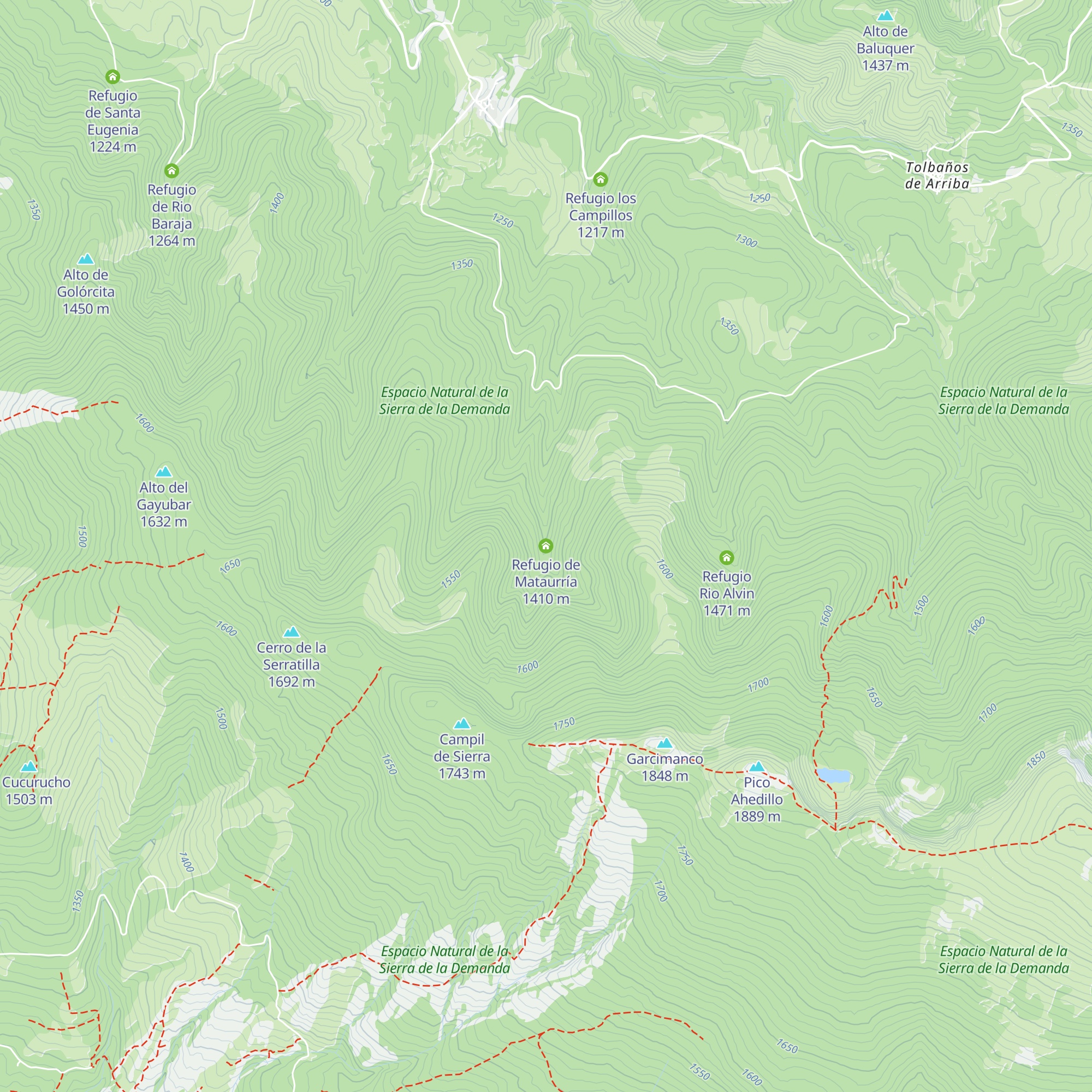 Refugio de Mataurría map