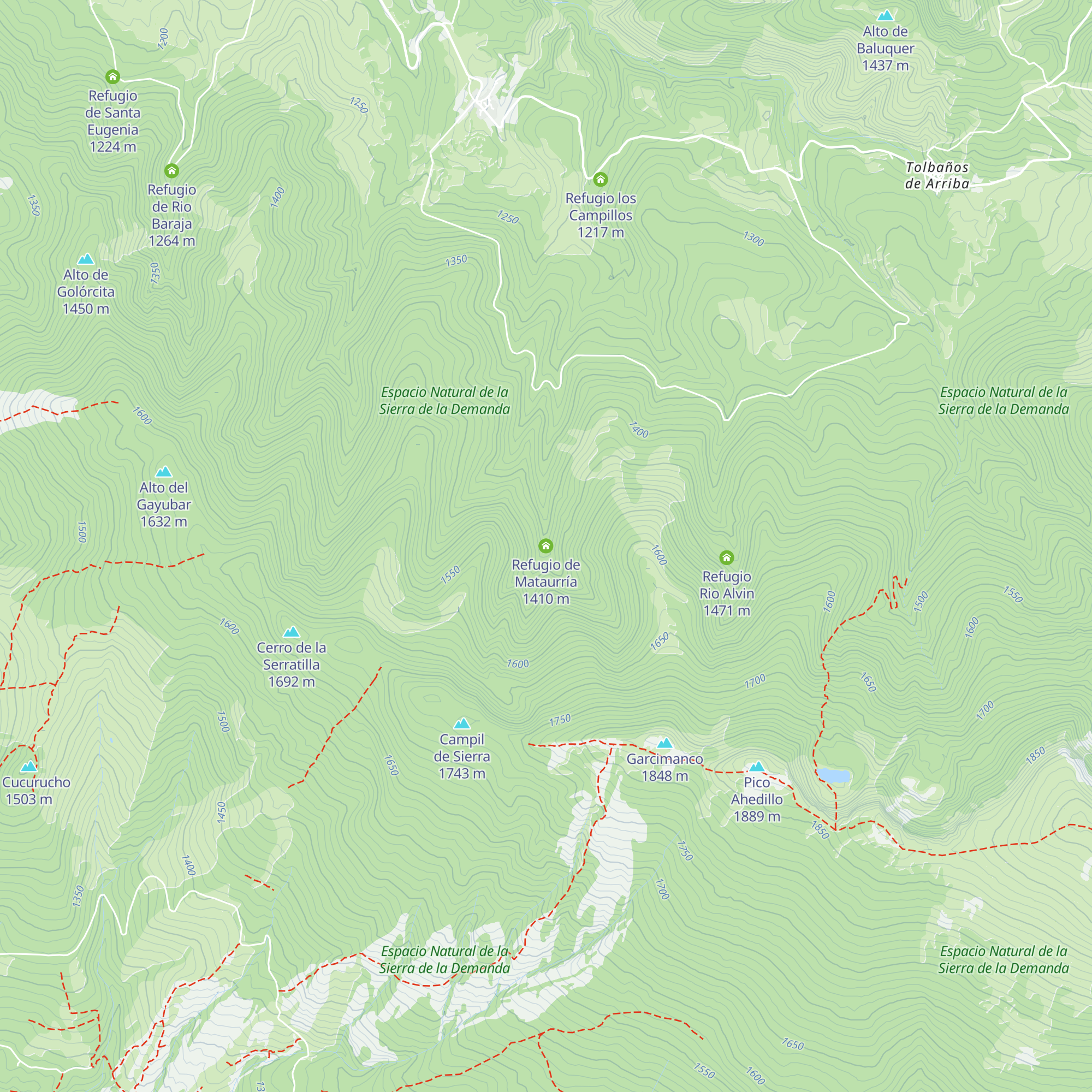 Refugio de Mataurría map