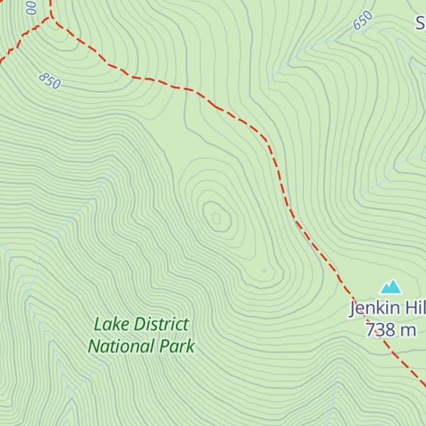 Map of Skiddaw Little Man
