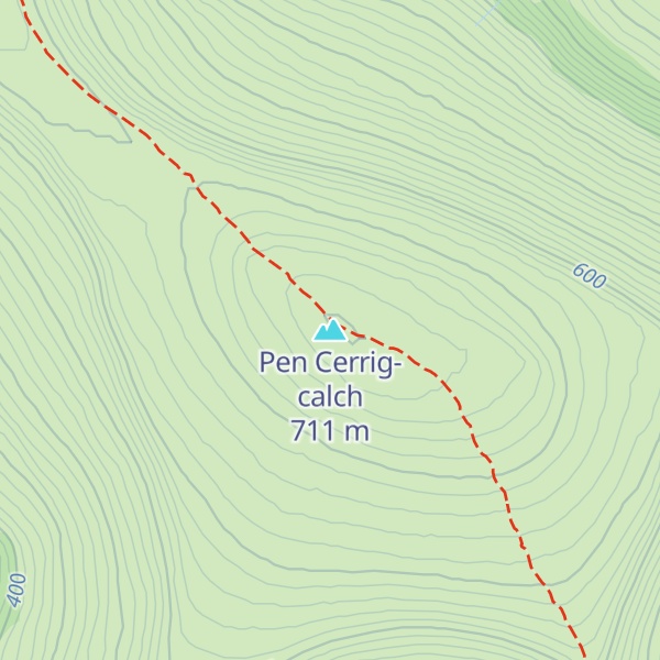 Map of Pen Cerrig-calch