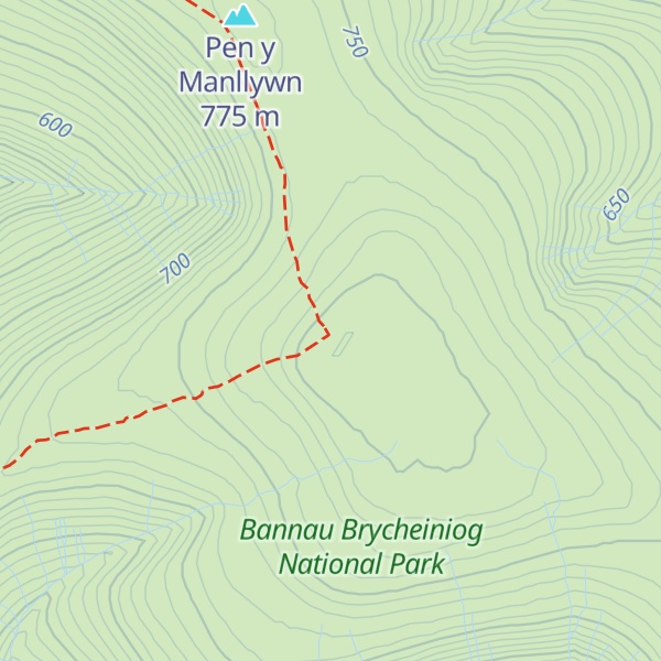 Map of Waun Fach