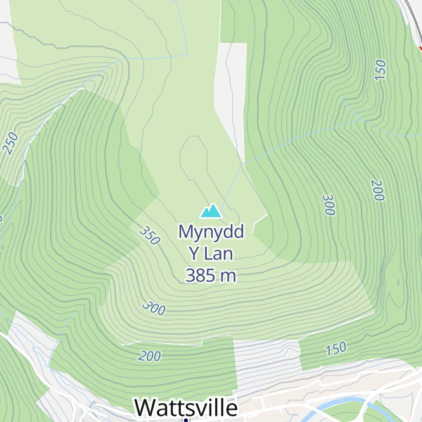 Map of Mynydd Y Lan