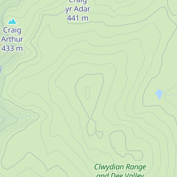 Map of Eglwyseg Mountain