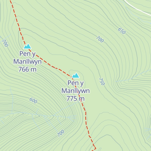 Map of Pen y Manllywn