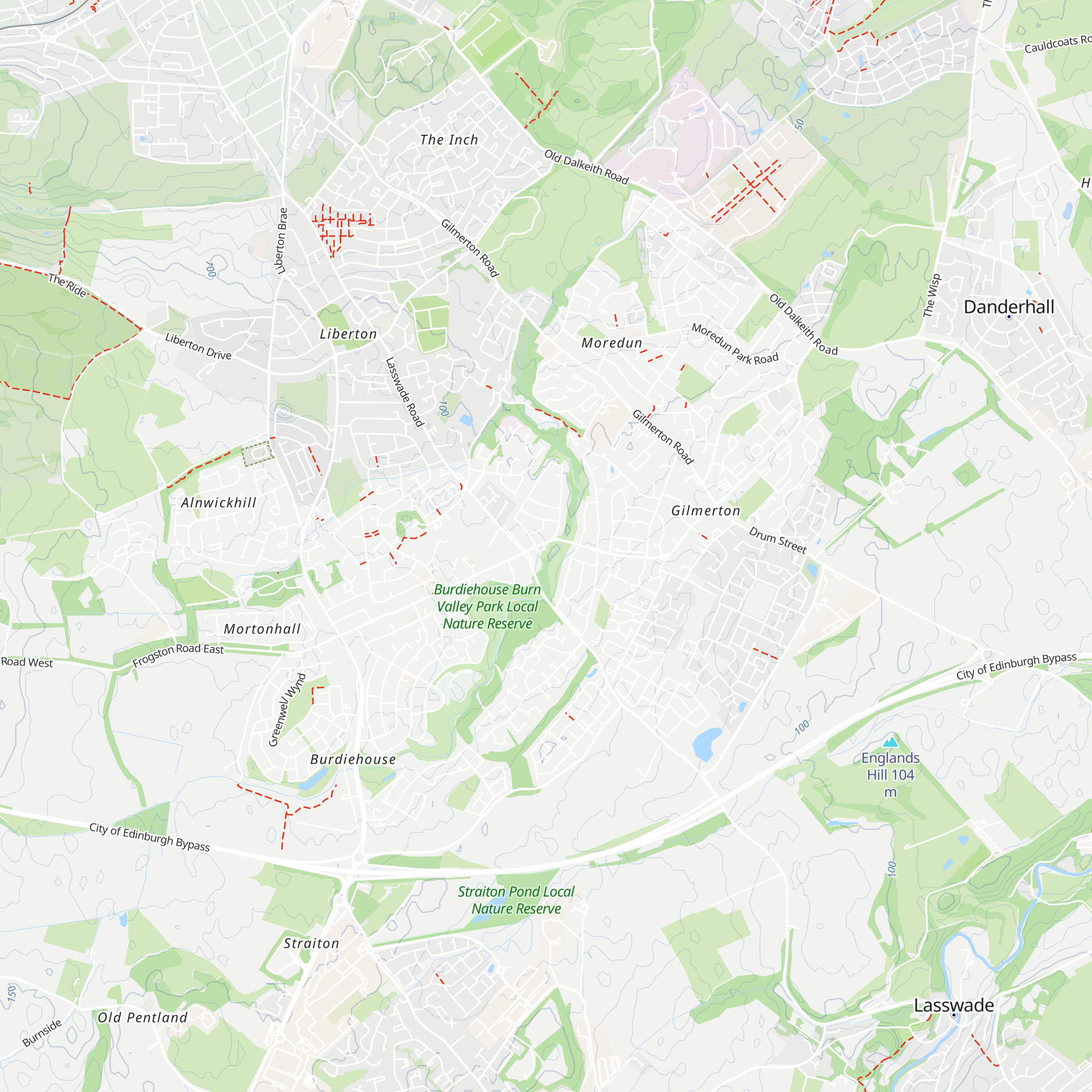 Friends of Burdiehouse Burn Valley Park Bothy map