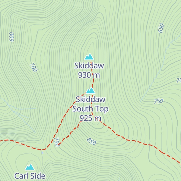 Map of Skiddaw South Top