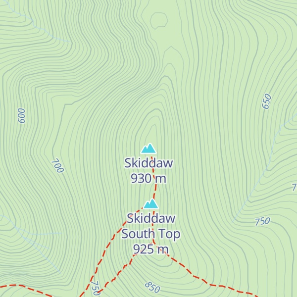 Map of Skiddaw