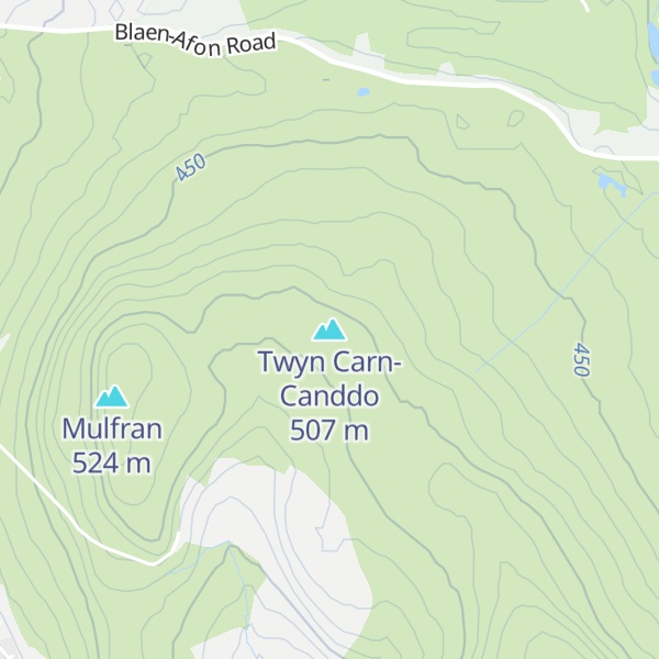 Map of Twyn Carn-Canddo