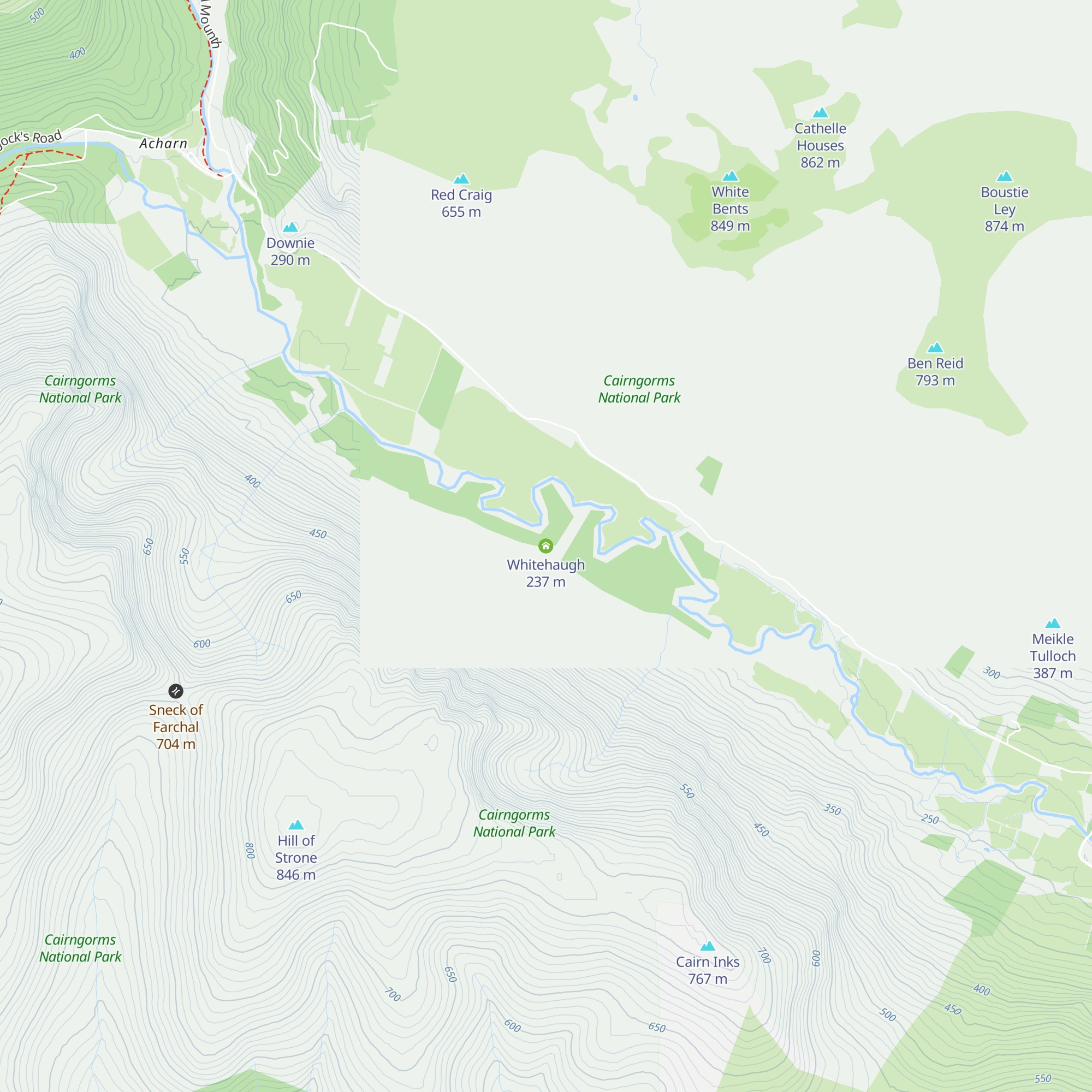 Whitehaugh map