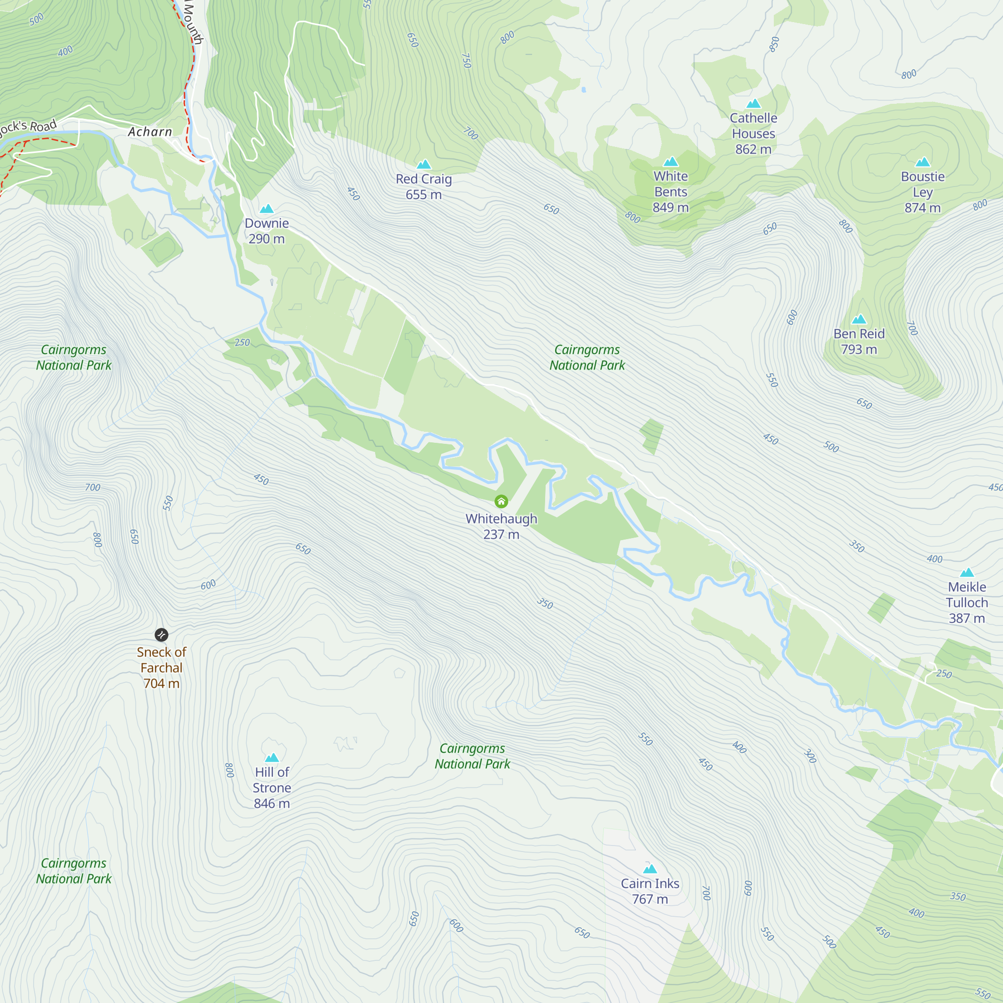 Whitehaugh map