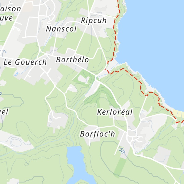 Map of Gîte d'étape de port Guen