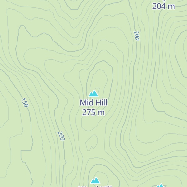 Map of Mid Hill