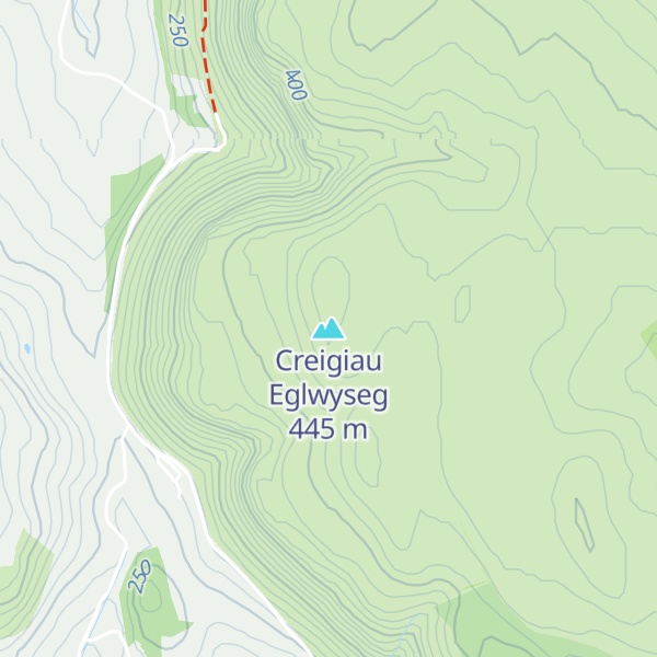 Map of Creigiau Eglwyseg