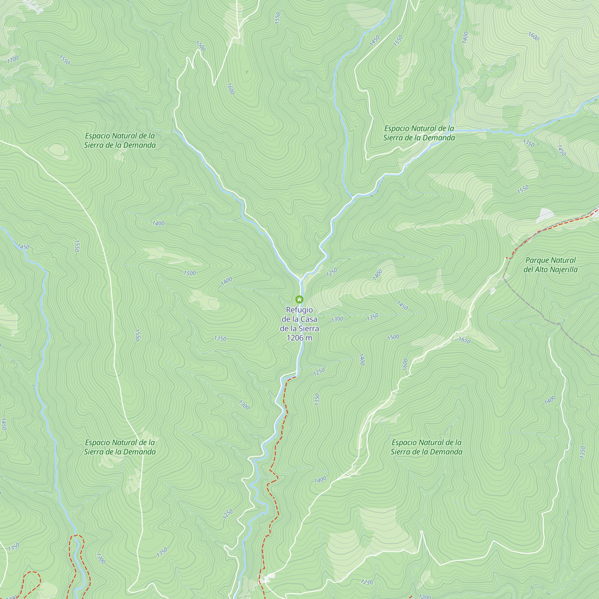 Refugio de la Casa de la Sierra map