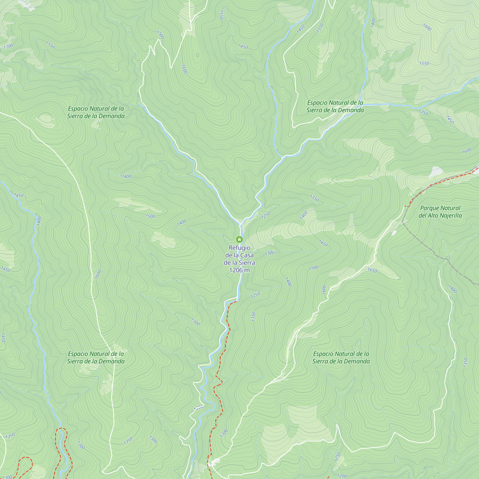 Refugio de la Casa de la Sierra map