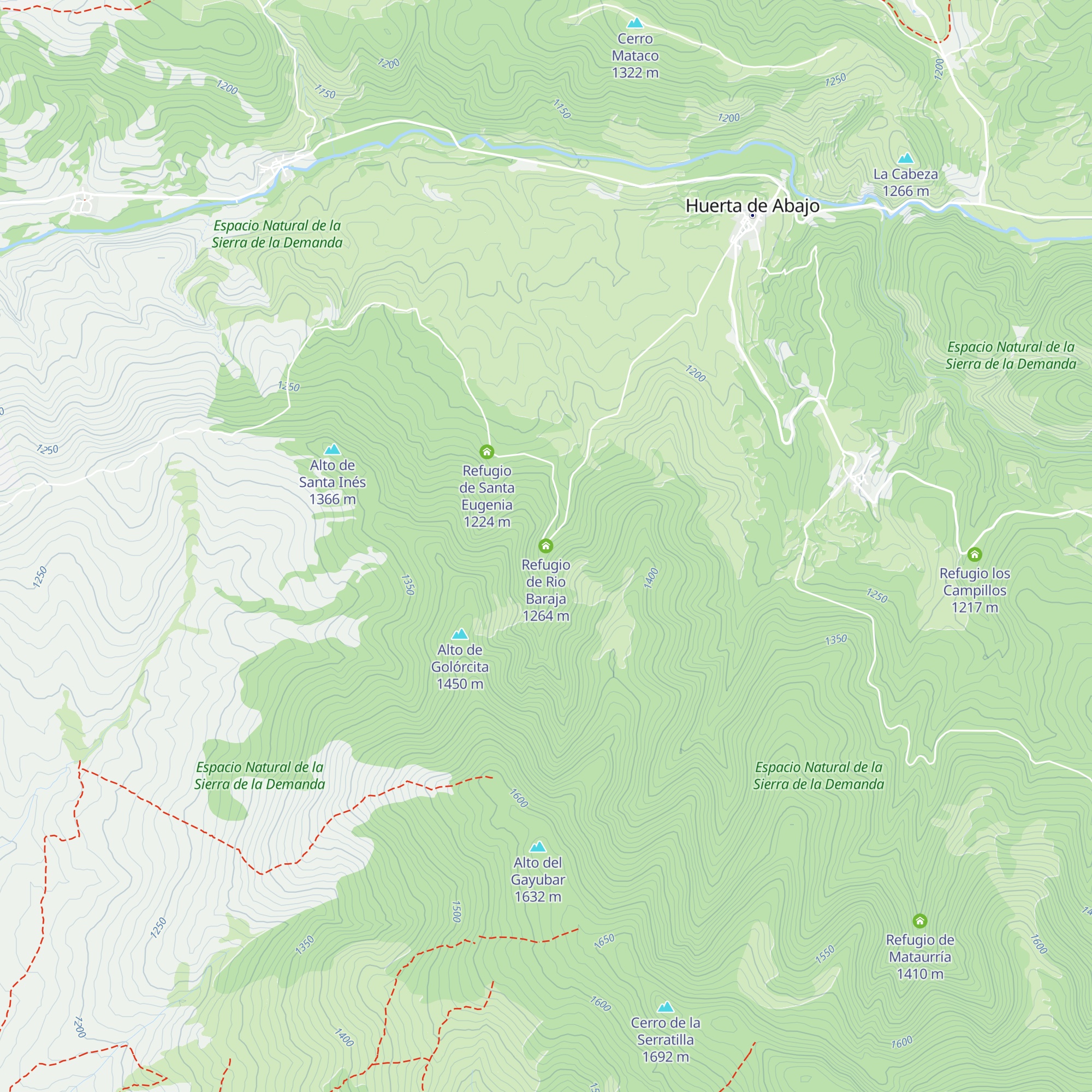 Refugio de Rio Baraja map
