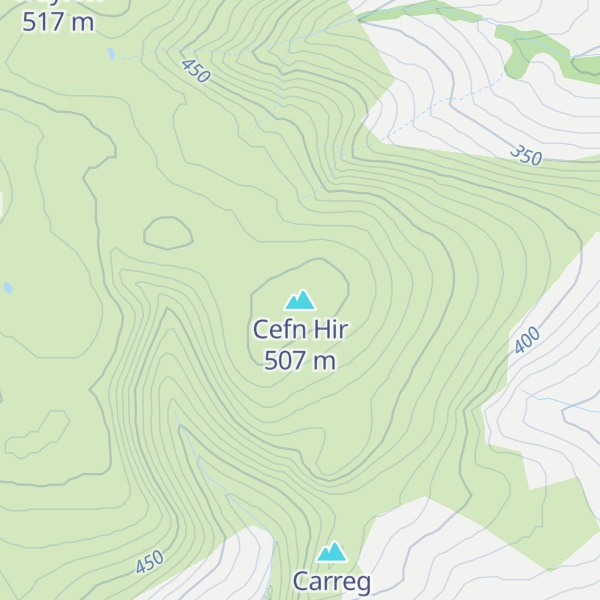 Map of Cefn Hir
