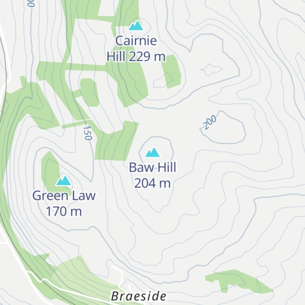 Map of Baw Hill