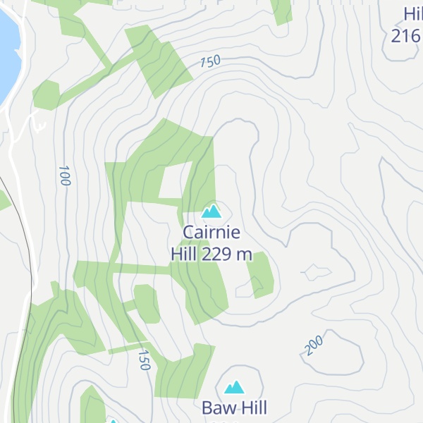 Map of Cairnie Hill