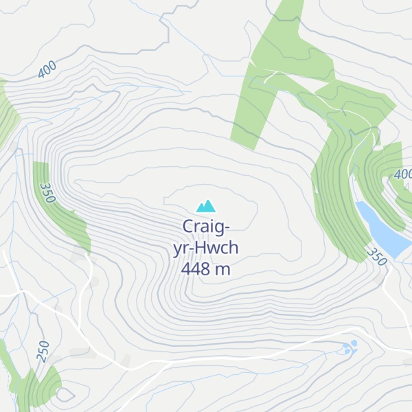 Map of Craig-yr-Hwch