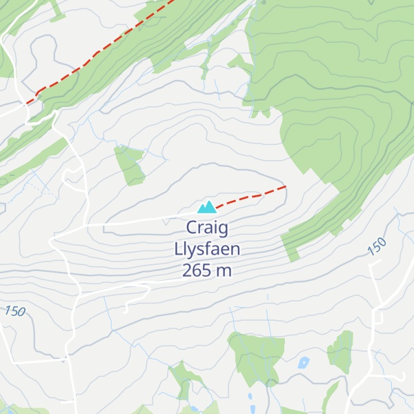 Map of Craig Llysfaen