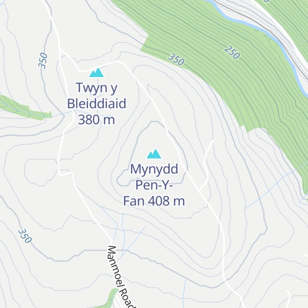 Map of Mynydd Pen-Y-Fan