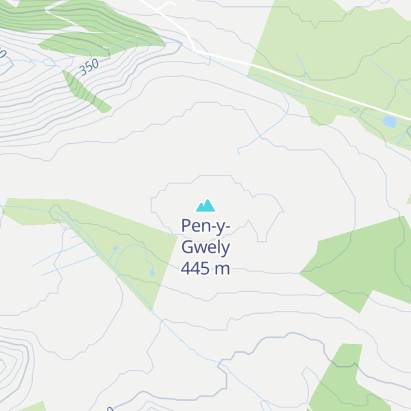 Map of Pen-y-Gwely