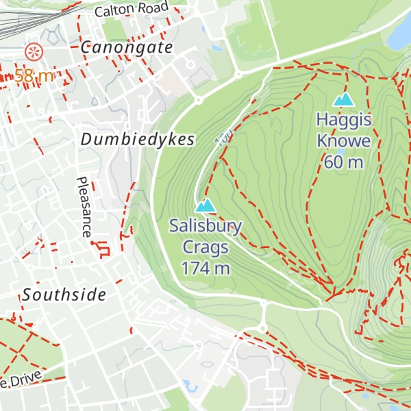 Map of Salisbury Crags