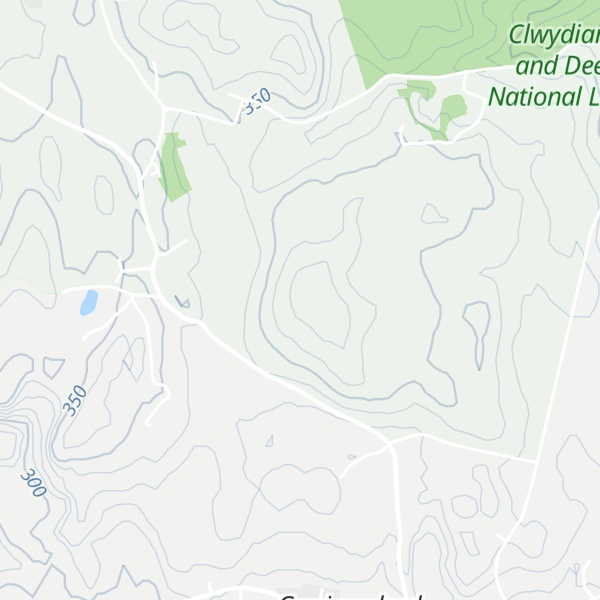 Map of Mynydd Du