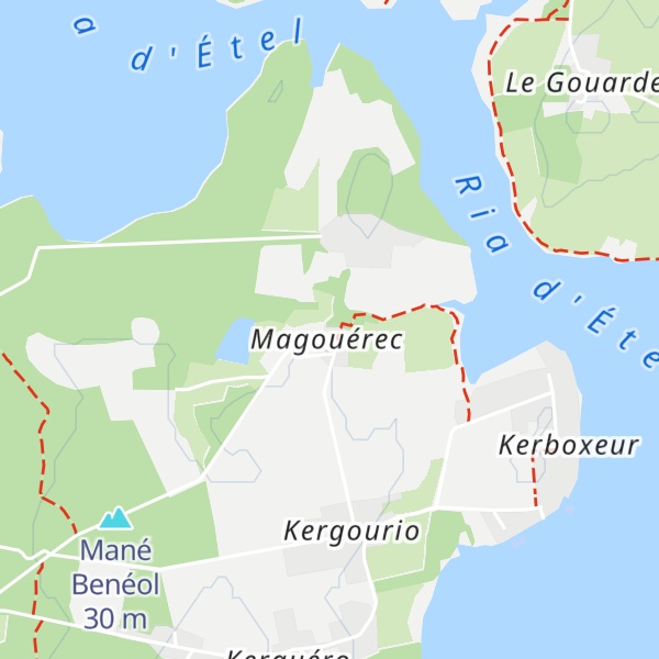 Map of Gîte à la ferme de la ria d'Etel