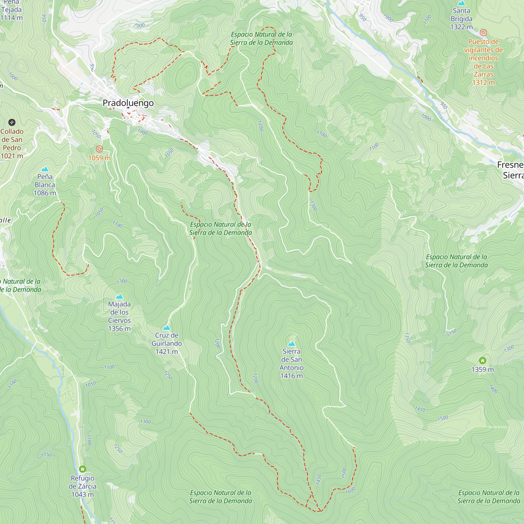 Refugio de la Pasada map