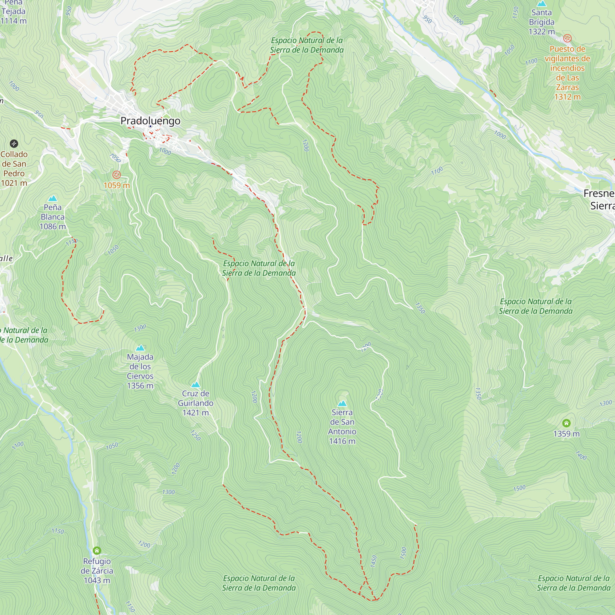 Refugio de la Pasada map