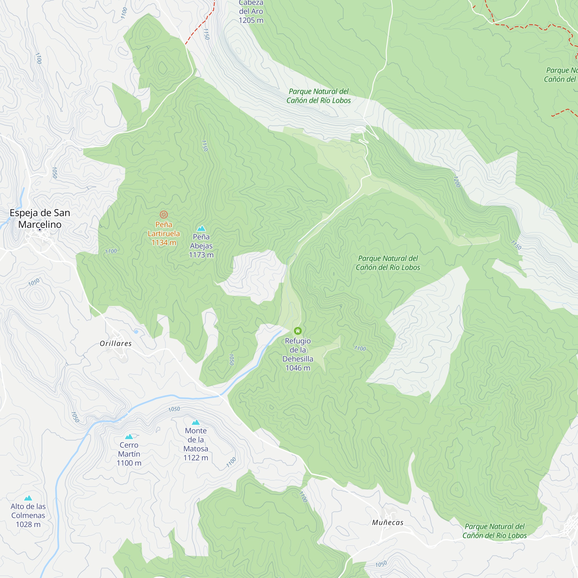 Refugio de la dehesilla map