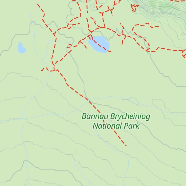 Map of Mynydd Llangatwg