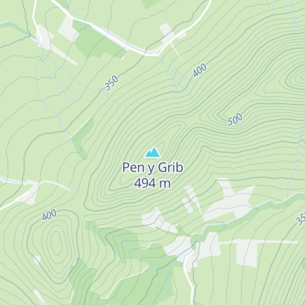 Map of Pen y Grib
