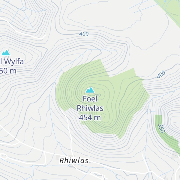 Map of Foel Rhiwlas