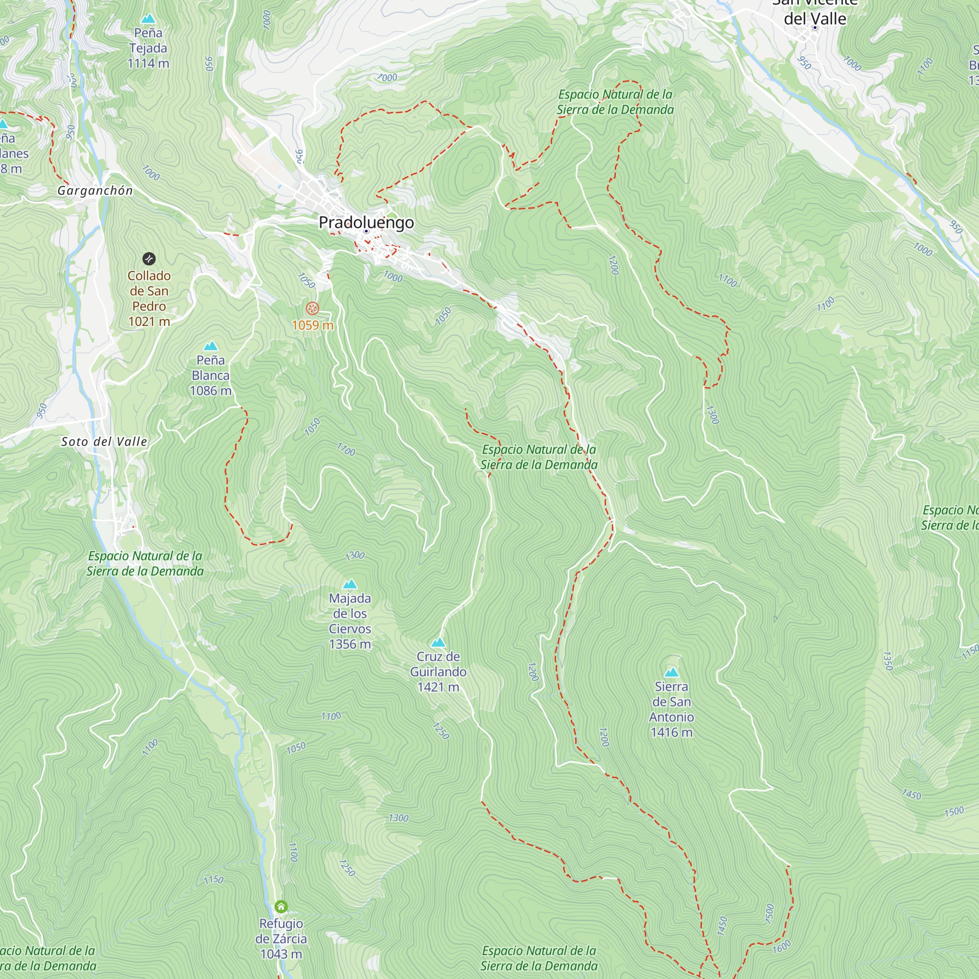 Refugio caseta blanca map