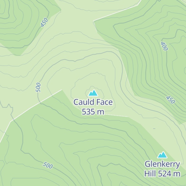 Map of Cauld Face
