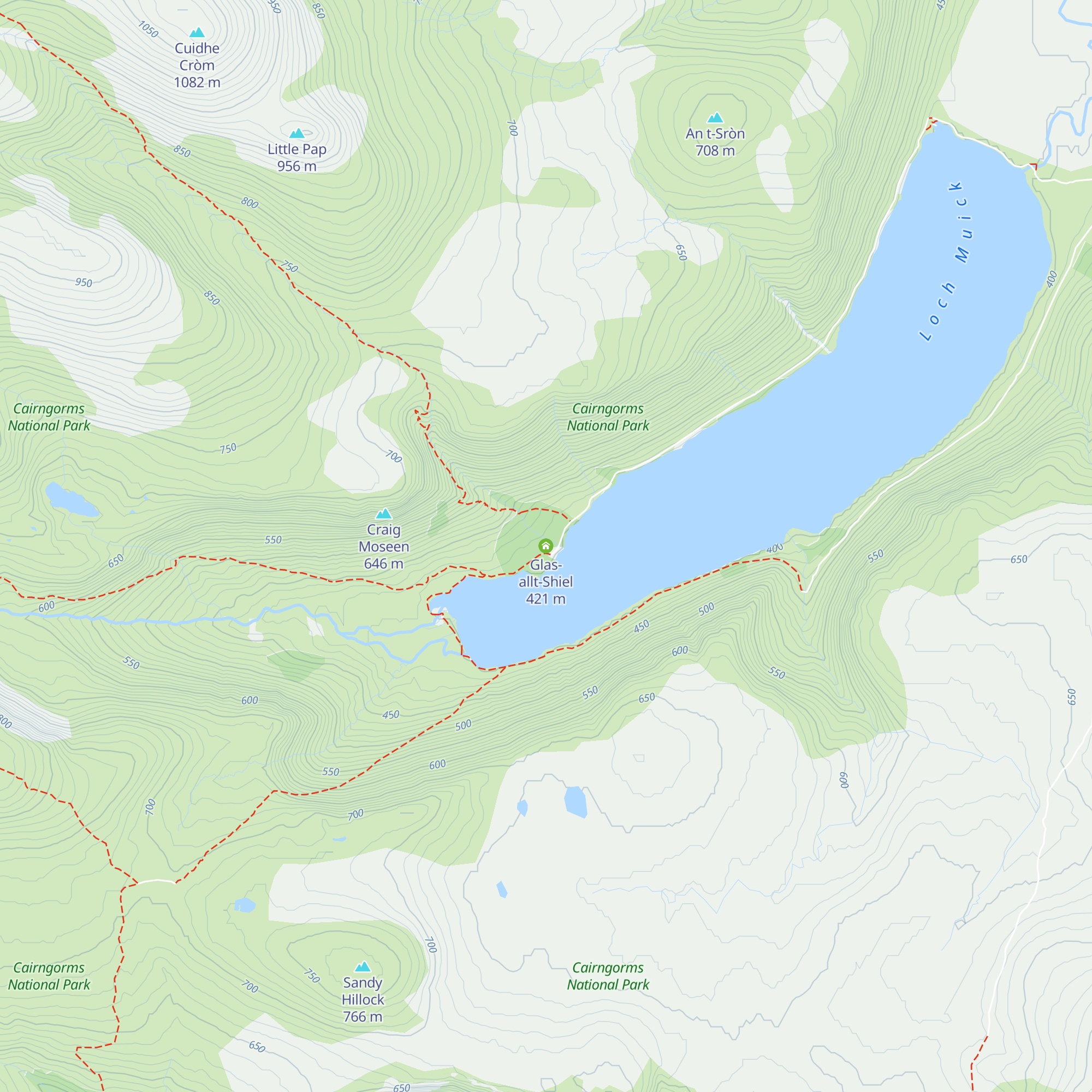 Glas-allt-Shiel map