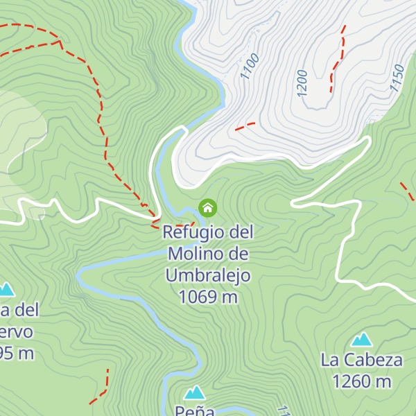 Map of Refugio del Molino de Umbralejo