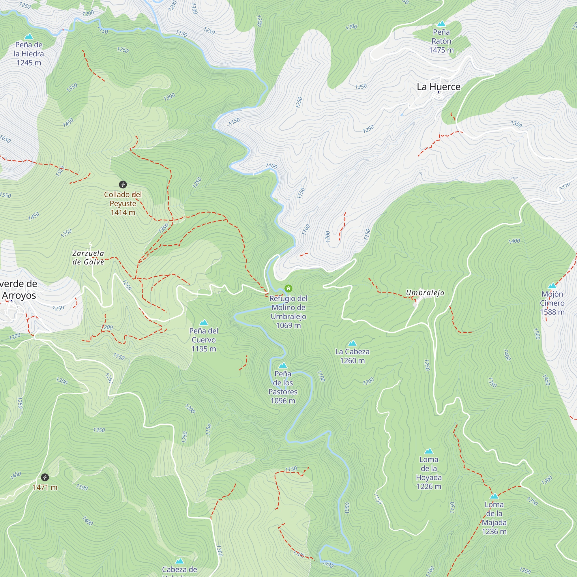Refugio del Molino de Umbralejo map