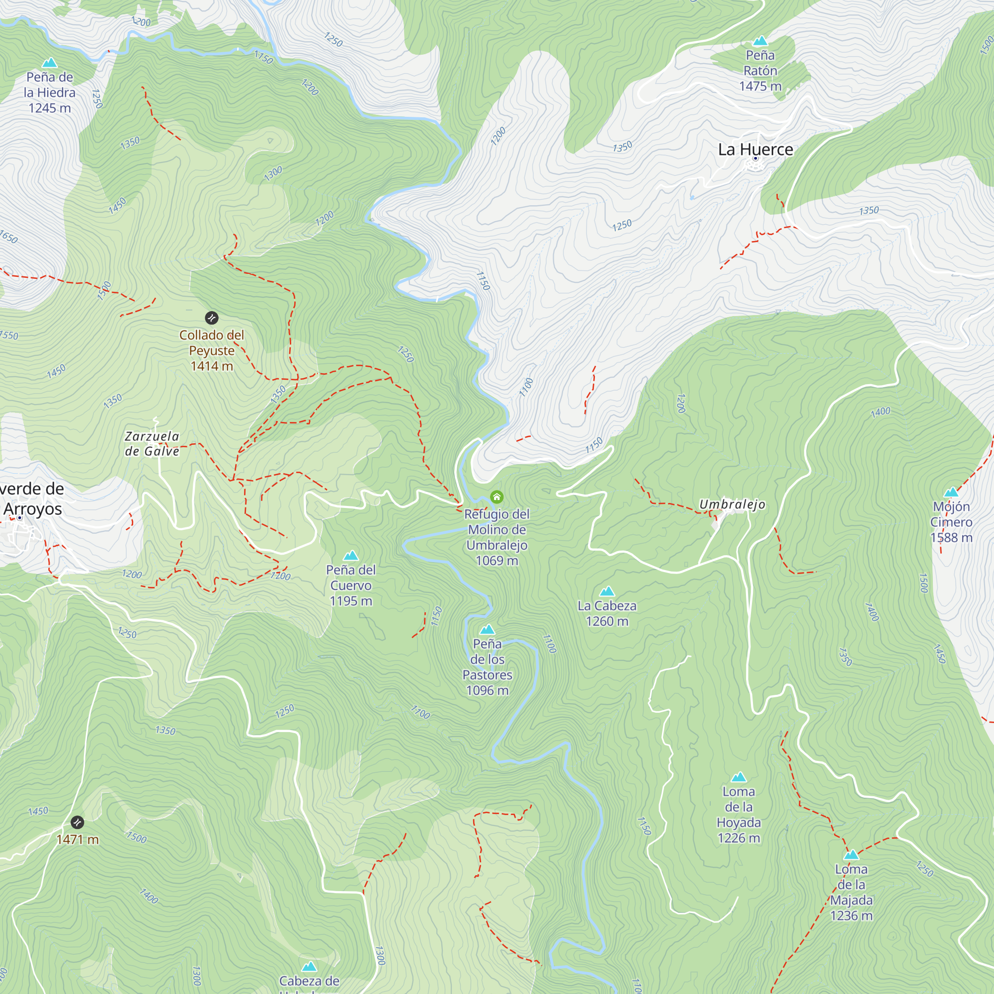 Refugio del Molino de Umbralejo map